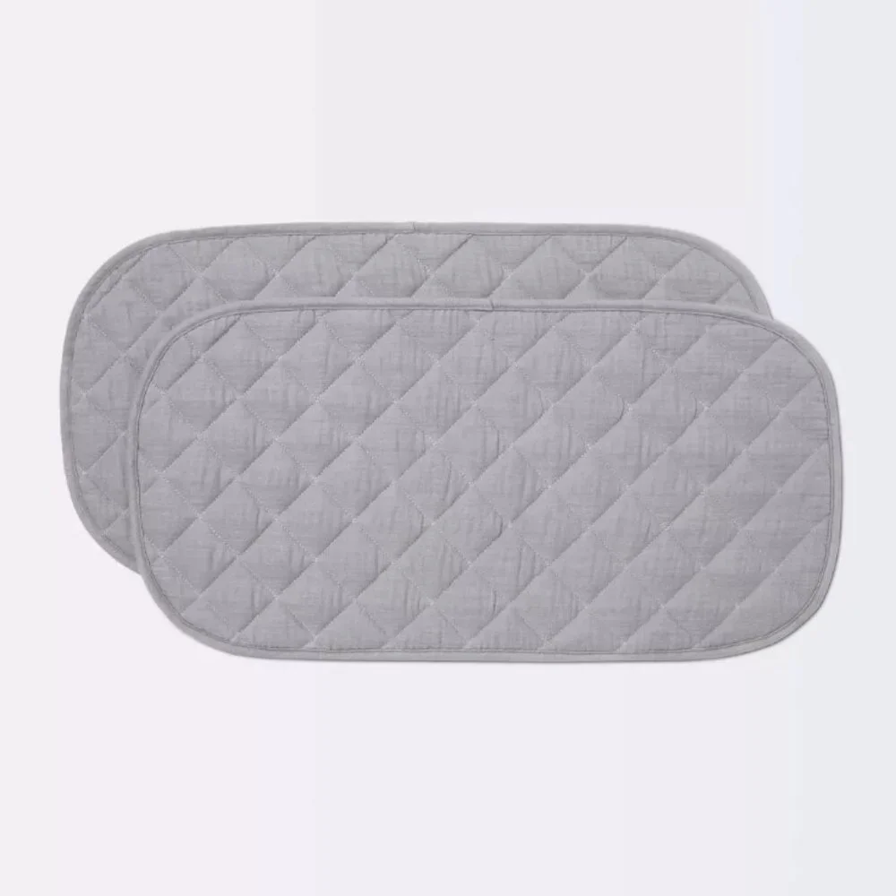 Cloud Island Muslin Changing Pad Liner - Grey - 2pk - NEW WITH TAGS